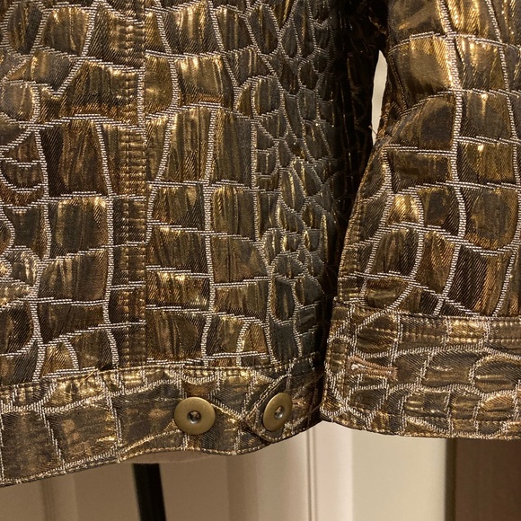 Ruby Rd. Gold metallic jacket size 18 - Picture 4 of 6